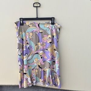 Chic Multicolor Floral Pencil Skirt